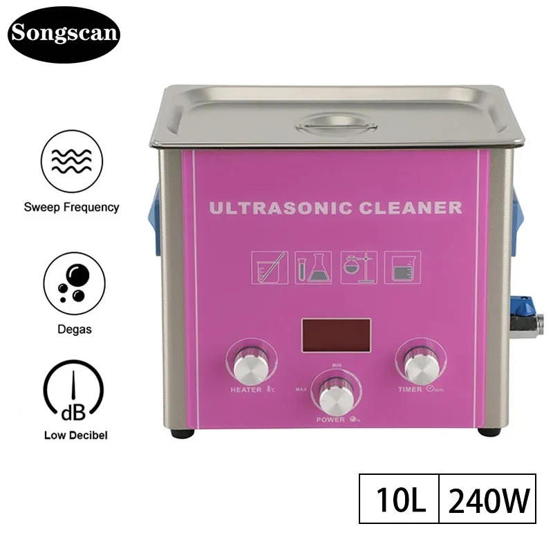 

Songscan 10L Laboratory Medical Ultrasonic Cleaner Metal Parts Mold Glassware Oil Rust Degreasing Ultrason Cleaning Machine