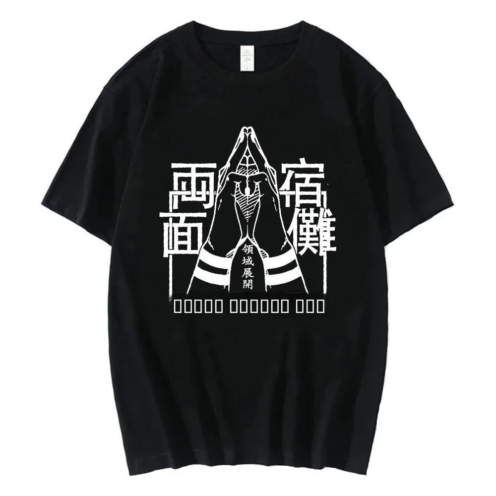 Zomer 00 Katoen heren T-shirts Anime Jujutsu Kaisen Ryomen Loose Fit ort Sve Gedrukt Casual Top voor Mannen