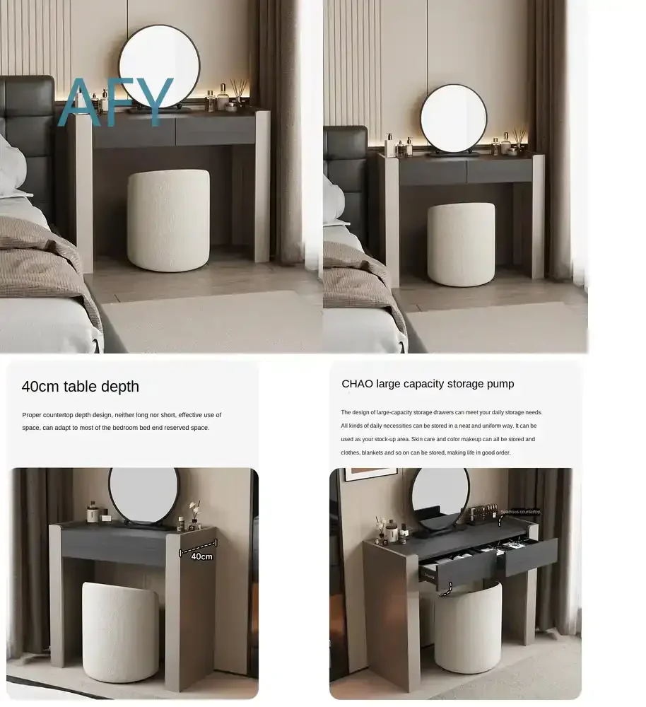 High Quality Bedroom Furniture for Minimalist High-End Vanity Desk for Makeup Table for Dressing Table for Solid Wood Vanity