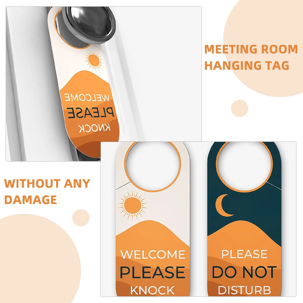 

2Pcs Door Hanger Sign Paper Do Not Disturb Office Hotel Room Privacy Do Not Disturb Door Sign