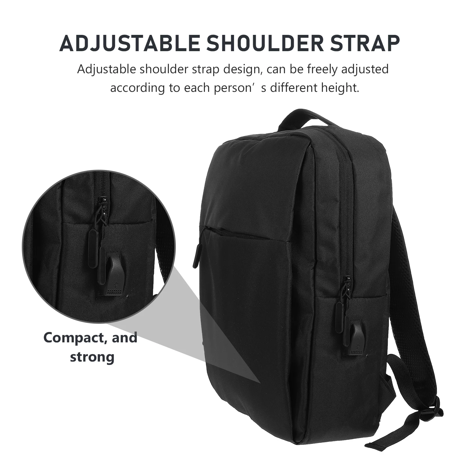 

Canvas Laptop Backpack Waterproof Business Durable Practical Multiple Pockets Adjustable Shoulder Strap