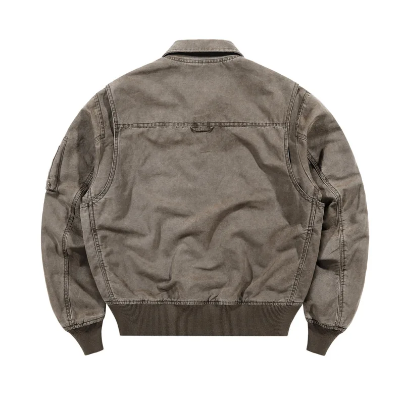 HKSH Spring Autumn New Men Tide Chic Ins Dark Punk American Vintage Turn-down Collar Jacket Vibe Cotton Washed Y2K Coats HK27539