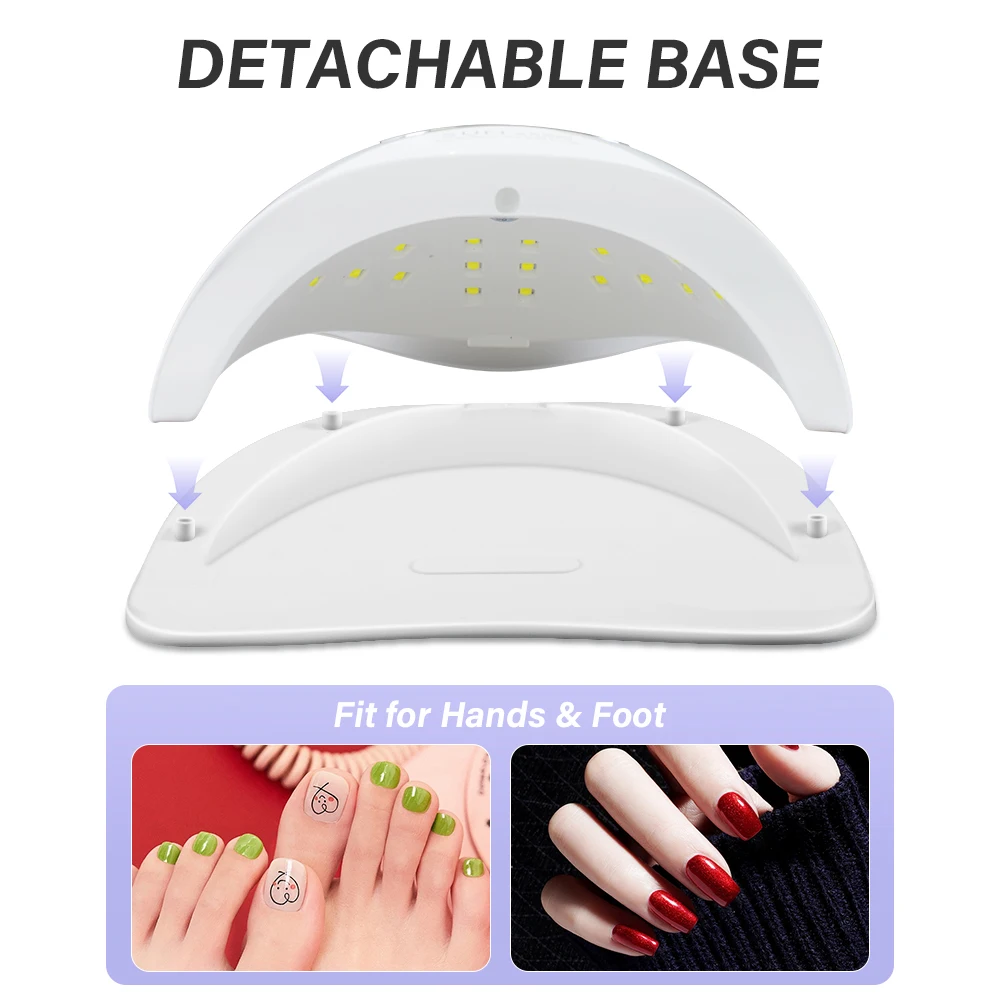 Uv Led-Nagellamp Voor Gel Nagels Snel Uithardende Droger Met 45 Leds 4 Timers Professioneel UV-Licht Voor Home Salon Manicure Nail Art