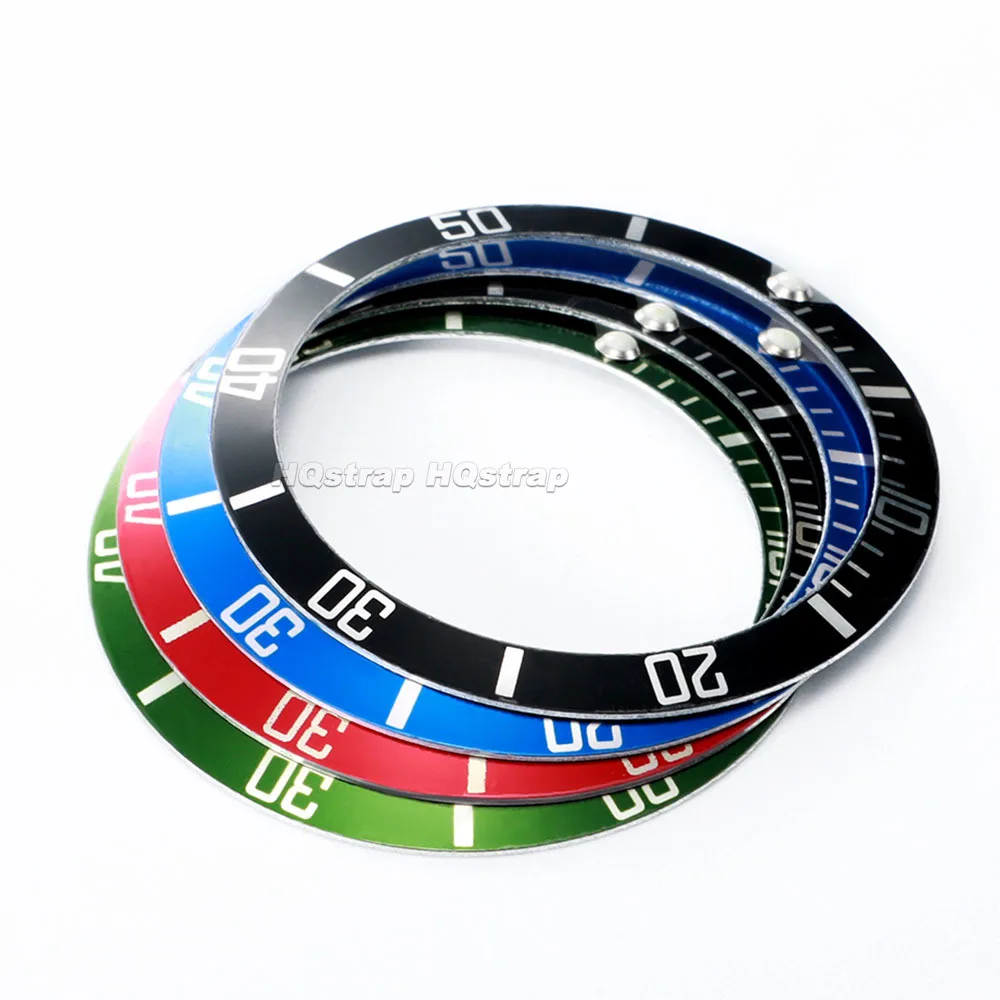 37mm Watch Case Aluminium Alloy Loop Bezel Insert Ring Slope for Rolex Water Ghost GMT Diving Watch Replacement Part Accessories view 2