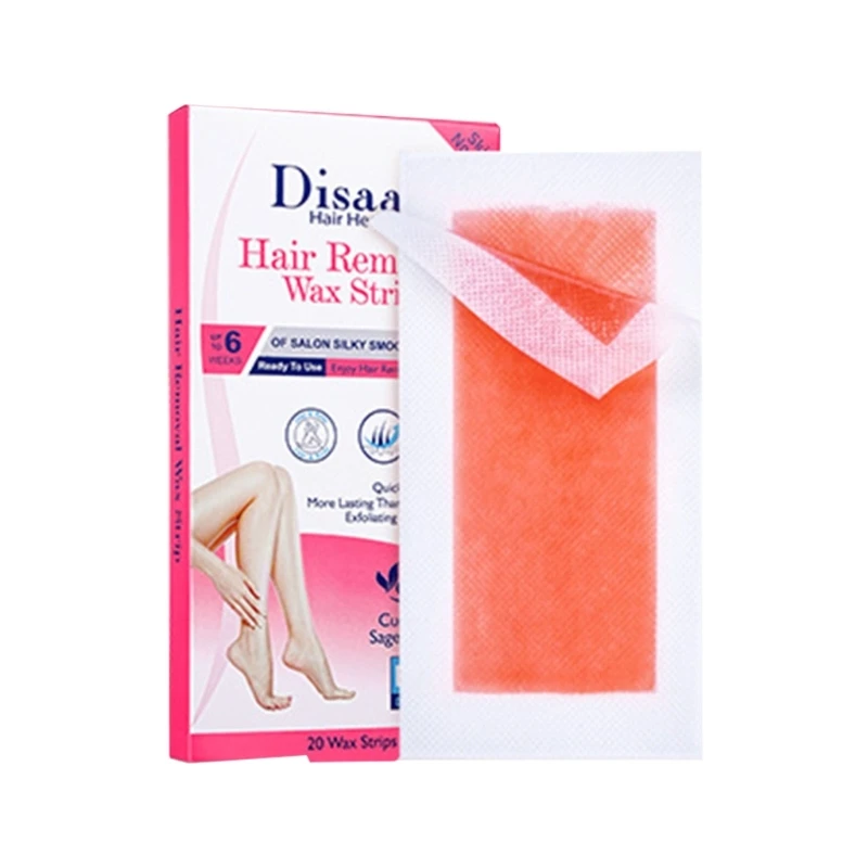 แถบขี้ผึ้งที่มีประสิทธิภาพอย่างรวดเร็วสำหรับกำจัดขน Double-Side Long Lasting Depilation ผู้หญิง-ปลอดภัยกระดาษแว็กซ์สำหรับขาแขนคอ