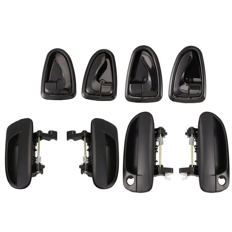 8Pcs Front Rear Left Right Outside Door Handle Inside Door Handle For Accent 1.5L 1.6L 2000-2006-T48C