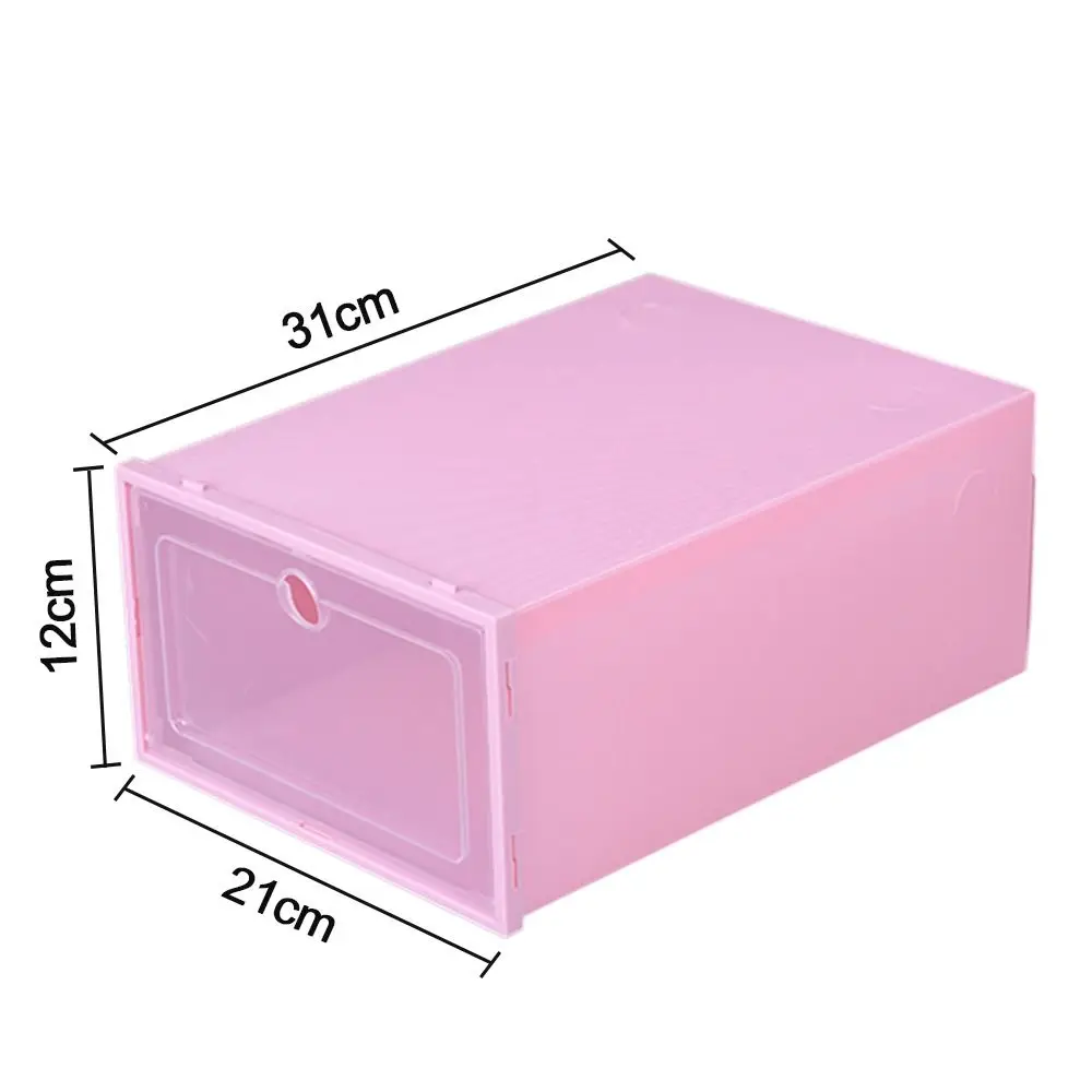 Plastic Foldable Protection Rack Footwear Holder Clear Shoes Storage Box Shoe Organizer Shoe Cabinet