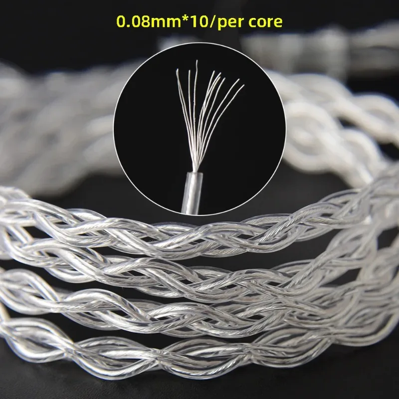 NICEHCK LitzPS 4N Litz Pure Silver Earphone Upgrade Cable 3.5/2.5/4.4mm MMCX NX7MK4/QDC/0.78mm 2Pin for DB3 KXXS Youth ST-20 NX7 - Image 2