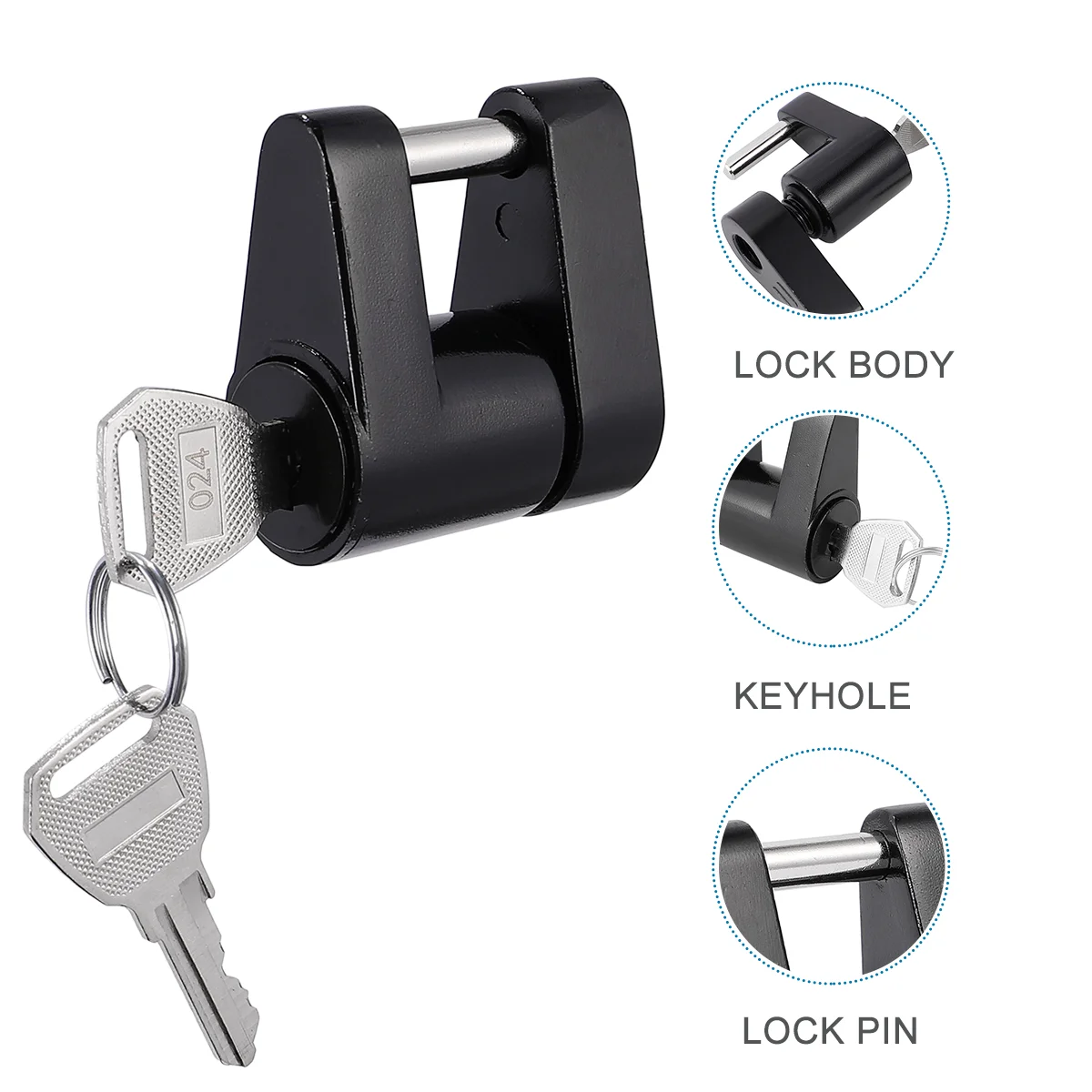 

Alloy Small Trailer Lock Anti-theft Trailer Hitch Lock Coupler Lock for tongue locks trailer locks