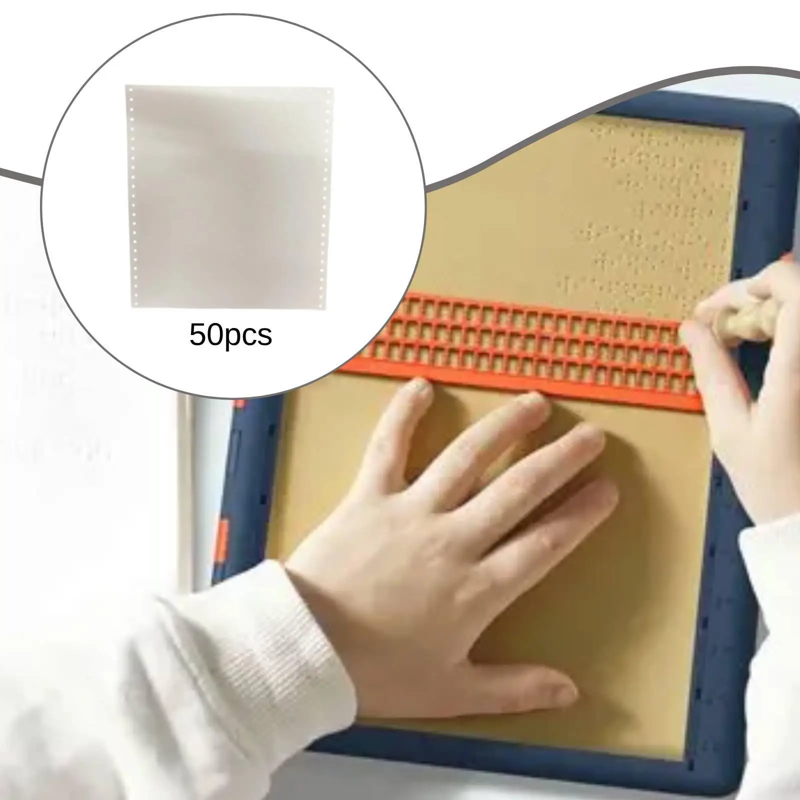 点字用紙-ポータブル-軽量-視覚障害者向け-多目的用品-事前に穴あけ加工されたアクセサリー付きトレーニング用紙-書き用紙
