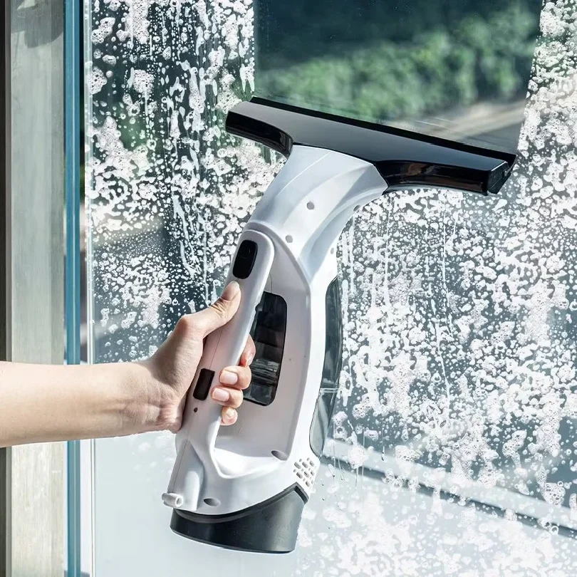 Multifunctional Electric Cordless Window Cleaner Machine White Cordless Rechargeable Automatic Portable Glass Cleaner Tools