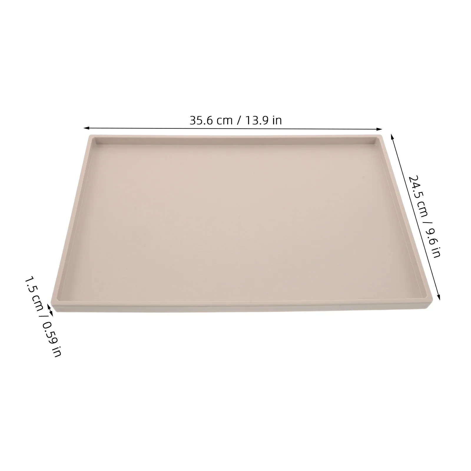 Rectangular Serving Tray Grey ABS Plastic Utility Tray Hotel Restaurant Cafeteria Fast Food Beverage Cup Storage Tray Tea Drink