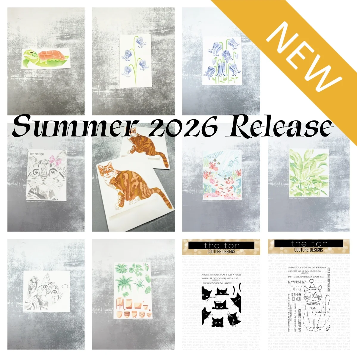 Summer Birthday Cat Sea Turtle Clematis Metal Cutting Dies For DIY Decorating Scrapbook Paper Embossing Craft August 2026
