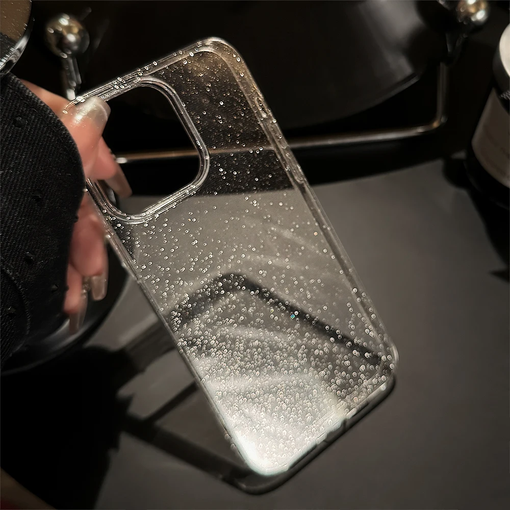 Deluxe Glitzer glänzende Hülle für iPhone 15 14 Plus 13 12 11 Pro Max Silikon Acryl Hülle Flash Bumper glänzende klare Handyhülle