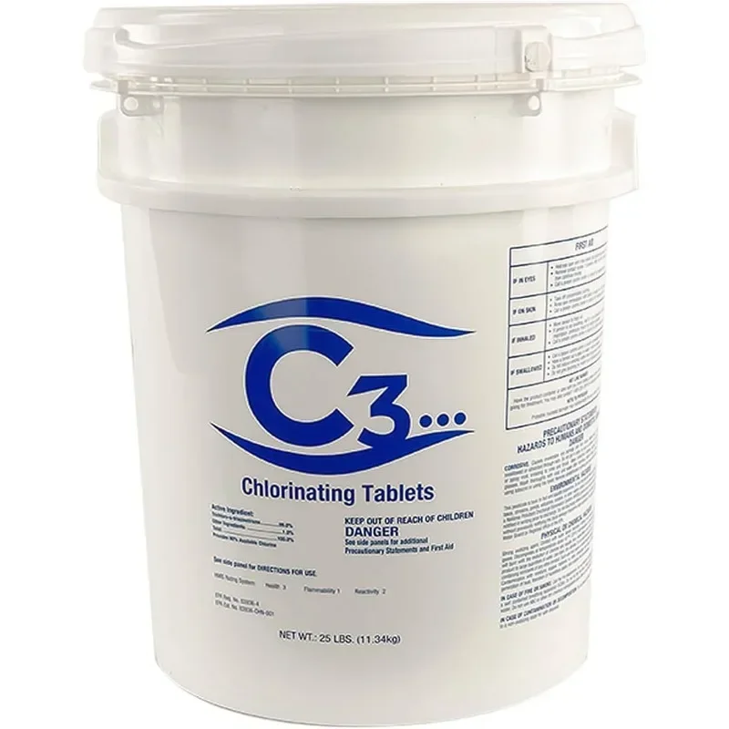 

Hot Sale.25 lbs. 3" Stabilized Chlorine Tabs for Swimming Pools | Easy to Use for Above Ground or Inground Pool |