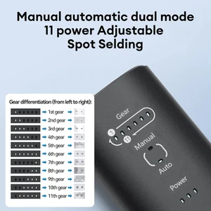 11 Gears Adjustable Point Welder Mini Portable Portable Digital Display Welding Machine Automatic Manual Modes 18650 Battery 8 Main Sales Soldering Equipment - №6