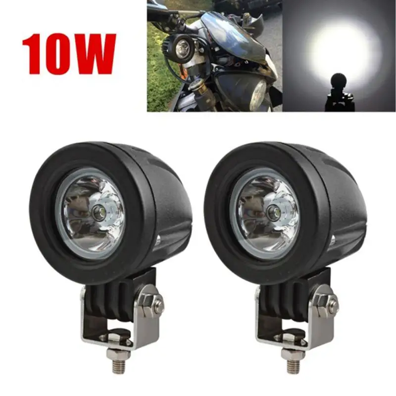 10W LED Work Light For Offroad Motorcycle 4x4 ATV Motor Spot Beam Lights 6500K Work Driving Fog Light