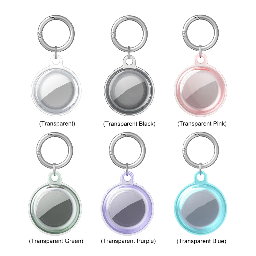 เคสสำหรับ Apple airtag ฝาครอบป้องกันเคส TPU สำหรับผู้ถือ airtag พร้อมพวงกุญแจพวงกุญแจเคสป้องกันการกระแทก