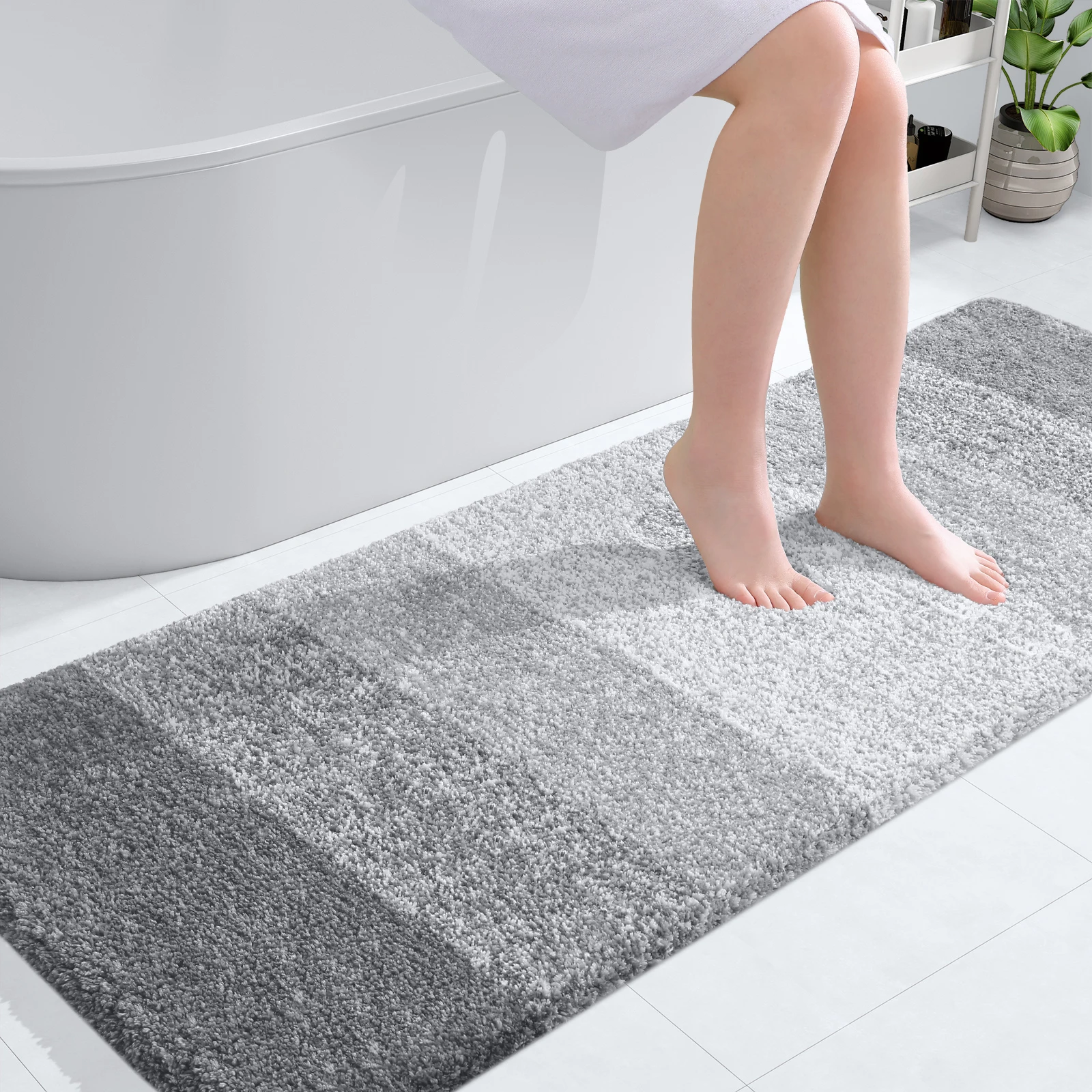 HAPIHAPPY Bathroom Rug Mat 51X76 Non-Slip Plush Shaggy Bath Carpet Extra Soft And Absorbent Microfiber Bath Rugs Tub And Shower_voghion.com