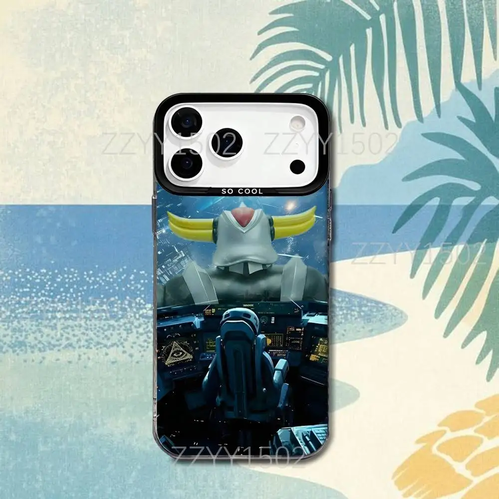 UFO G-Goldorak Robot  Phone Case For iPhone 17,16,15,14,13,12,X,8,Pro,Max,Plus,SE4,Air,Mini HD Black IMD Matte