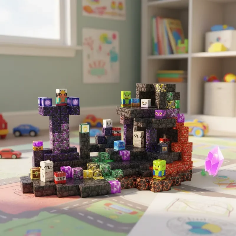 ชุดตัวต่อแม่เหล็ก FUNXINEE Forest Mine ของเล่น STEM สร้างสรรค์ ของขวัญสำหรับเด็กและผู้ใหญ่ กล่องพรีเมียม