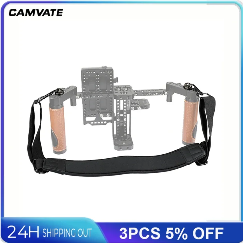 CAMVATE наплечный ремешок на шею с Quick Release Пряжки & D Форма 1/4 "-20 резьбы болт для DSLR Камера монитор/клетка