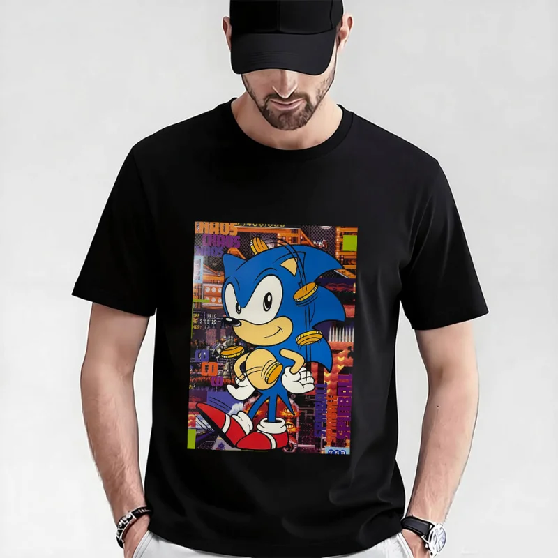 

Shadow the Hedgehog Gift t shirt for Anime lover 0115 Cartoon Sonic Graphic Tee Y2K clothes All size Tops S-6XL