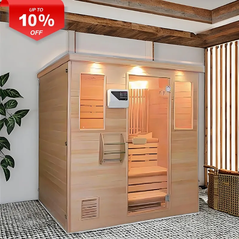 New Design Wholesale Price Red Cedar Traditional Dry Steam Sauna For Control Panel