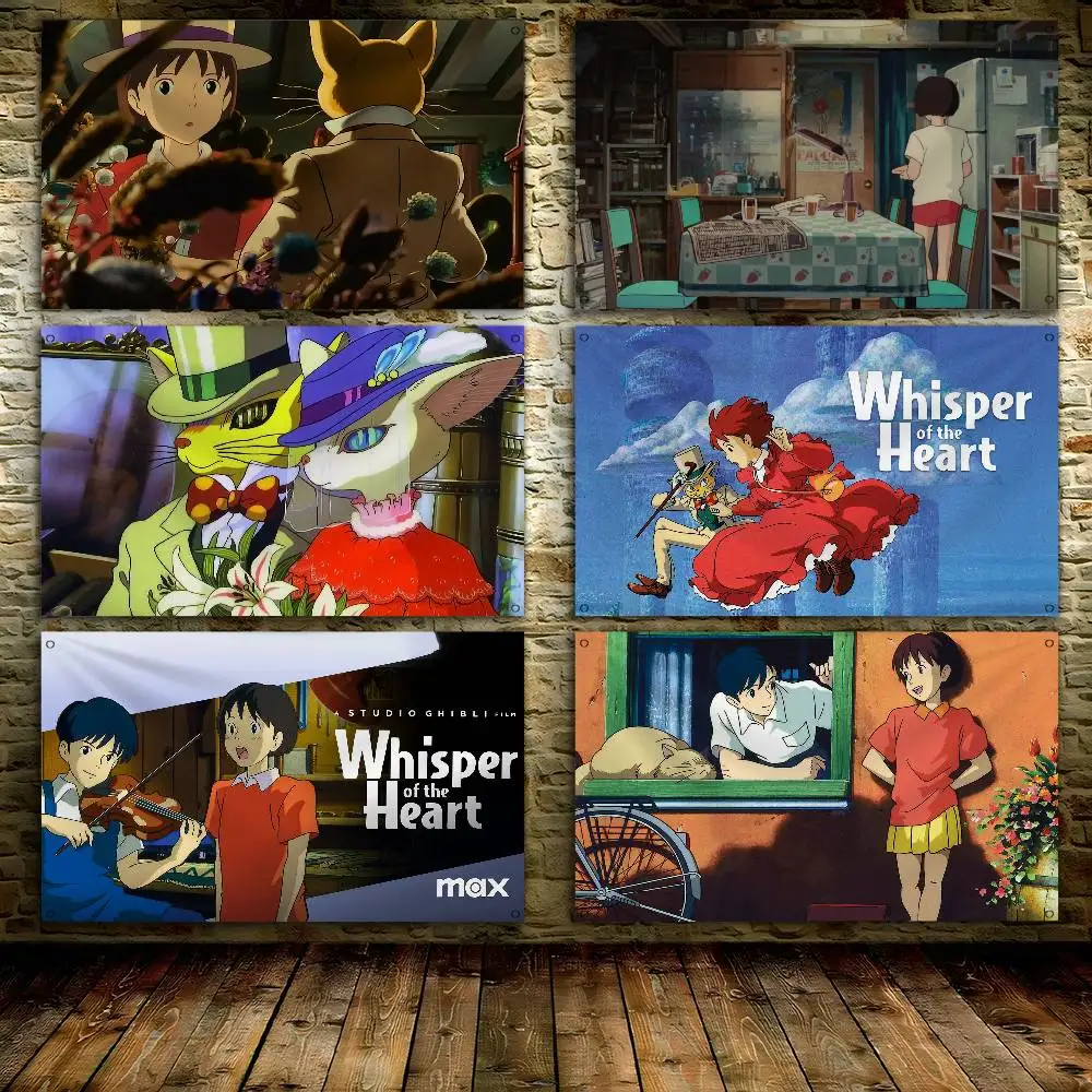 

W-Whisper Of The Heart Flag Room Bedroom Home&Outdoor Wall Hanging Concert Printed Background Decoration Art Banner