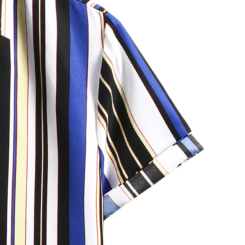 

Новая летняя мужская повседневная полосатая футболка irt ort Sve с острым воротником и стойкой, обычная тонкая коллекция 202, летняя коллекция