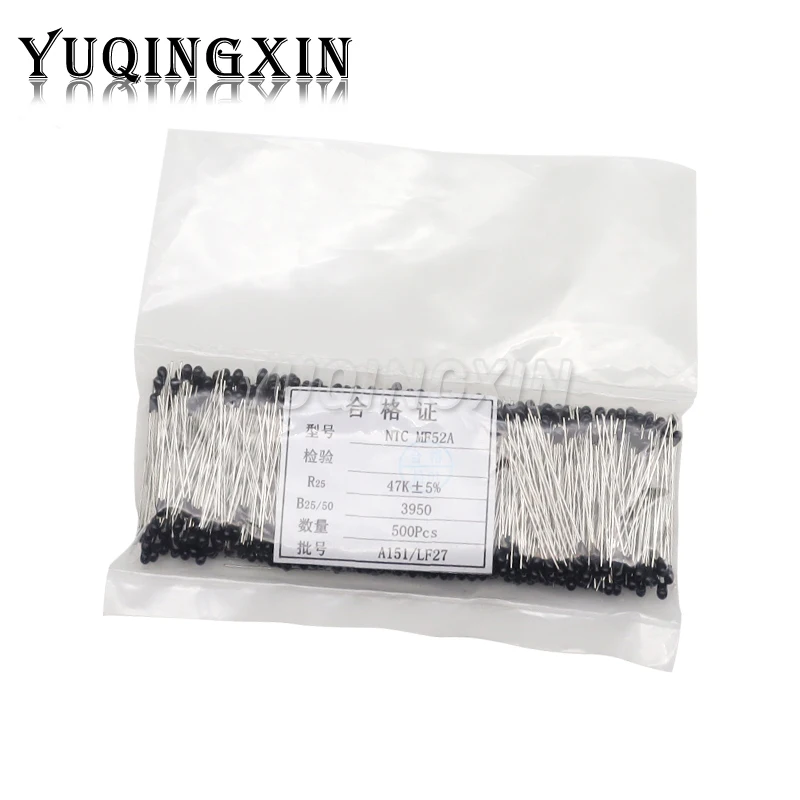 

500pcs MF52AT MF52 B 3950 NTC Thermistor Thermal Resistor 5% 1K 2K 3K 4.7K 5K 10K 20K 47K 50K 100K