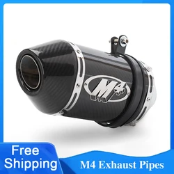 Motorcycle Exhaust Pipes Carbon Fiber M4 Exhaust 51mm Universal for DUKE 390 1290 Yamaha R1 MT07 MT-09 R6 R3 K6 K7 K9 K10 K11