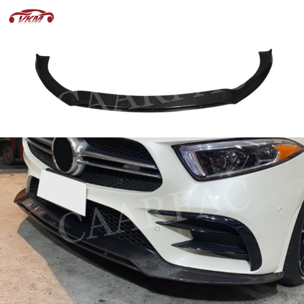 

Carbon fiber Front Bumper Lip Spoiler for Mercedes Benz CLS Class W257 CLS260 300 350 2019 UP M Style Auto Car Accessorise