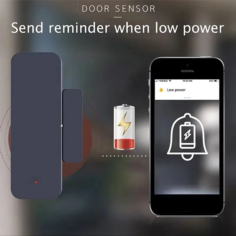 ABMF-Tuya Wifi Door Sensor Window Entry Sensor Security Burglar Magnetic Sensor Alarm Smart Life For APP Remote Control