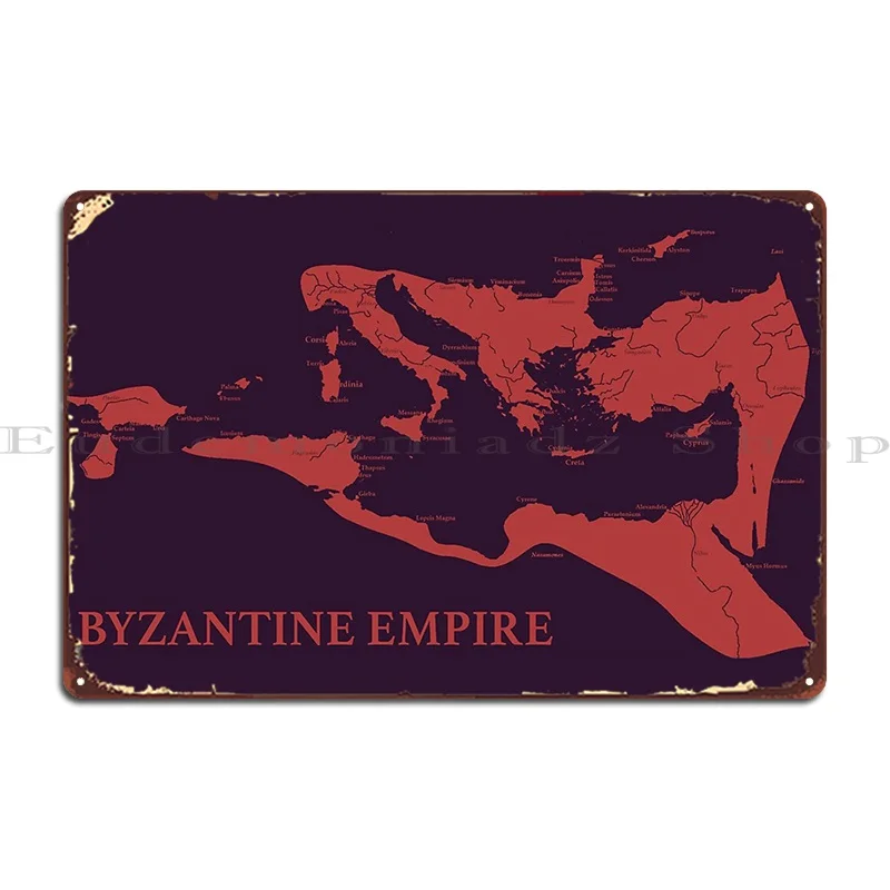 Byzantine Empire Metal Sign Plaques Designer Pub Party Club Cave Club Tin Sign Poster