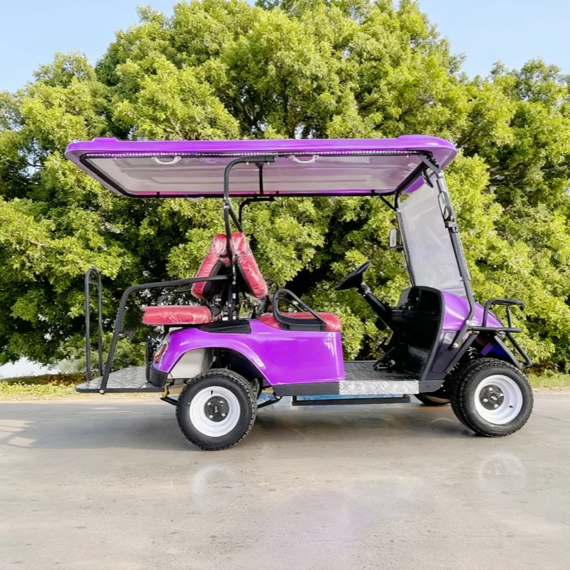 

2 + 2 4-местная дешевая электрическая тележка для гольфа, новый дизайн, прямая продажа с фабрики, модная оптовая продажа, 72 В, свинцово-кислотная батарея/литиевая батарея