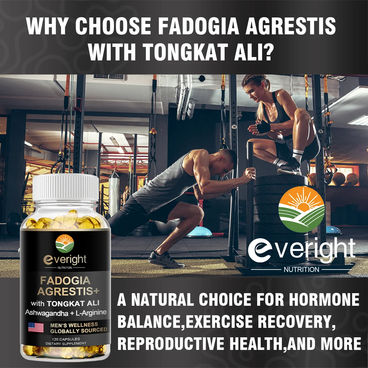 Fadogia Agrestis Extract Capsules for Natural Strength Support Male Performance & Muscle crowth with Ashwagandha L-Arginine Zinc