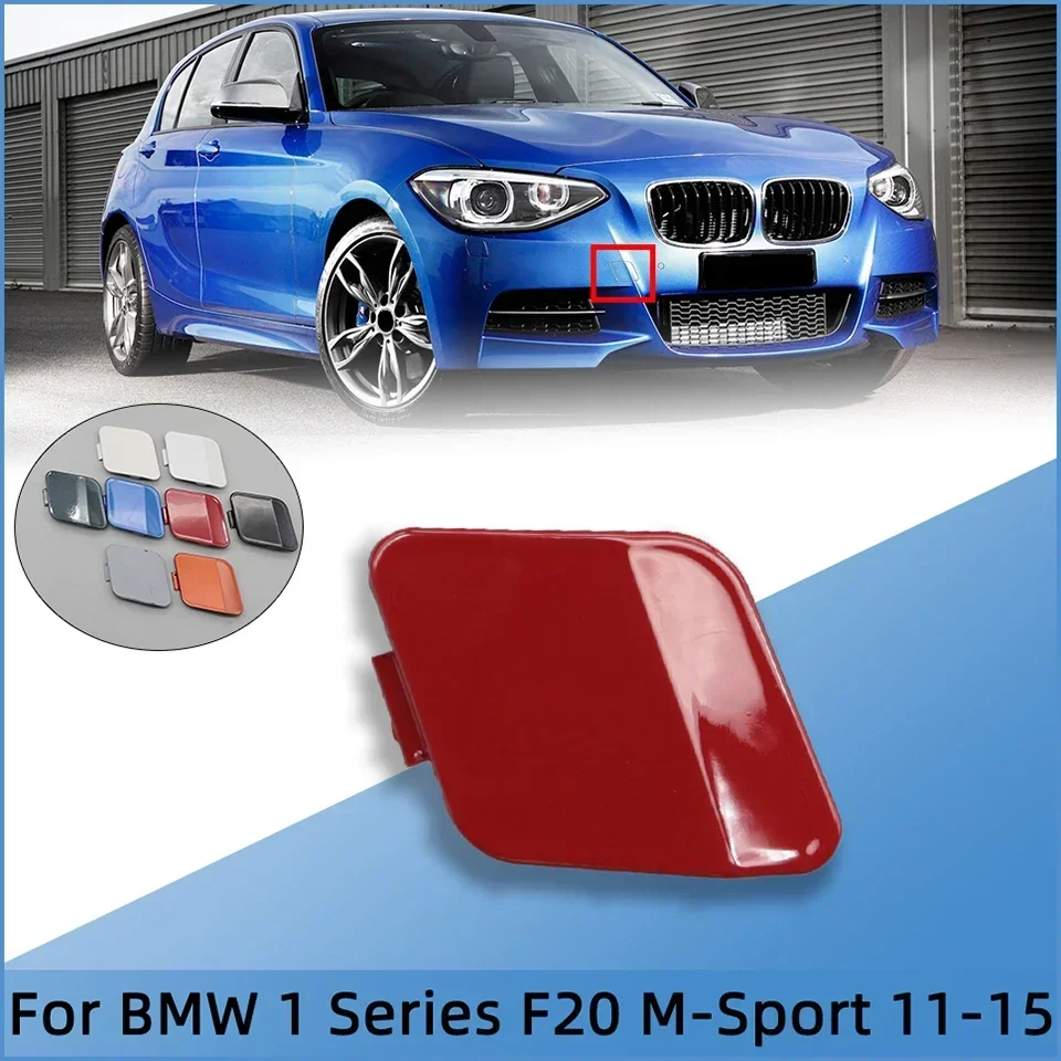 Bumper penarik kait mata, topi penutup cangkang kait untuk BMW 1 Series m-sport F20 2011 2012 2013 2014 2015 #51118053828 51128053826