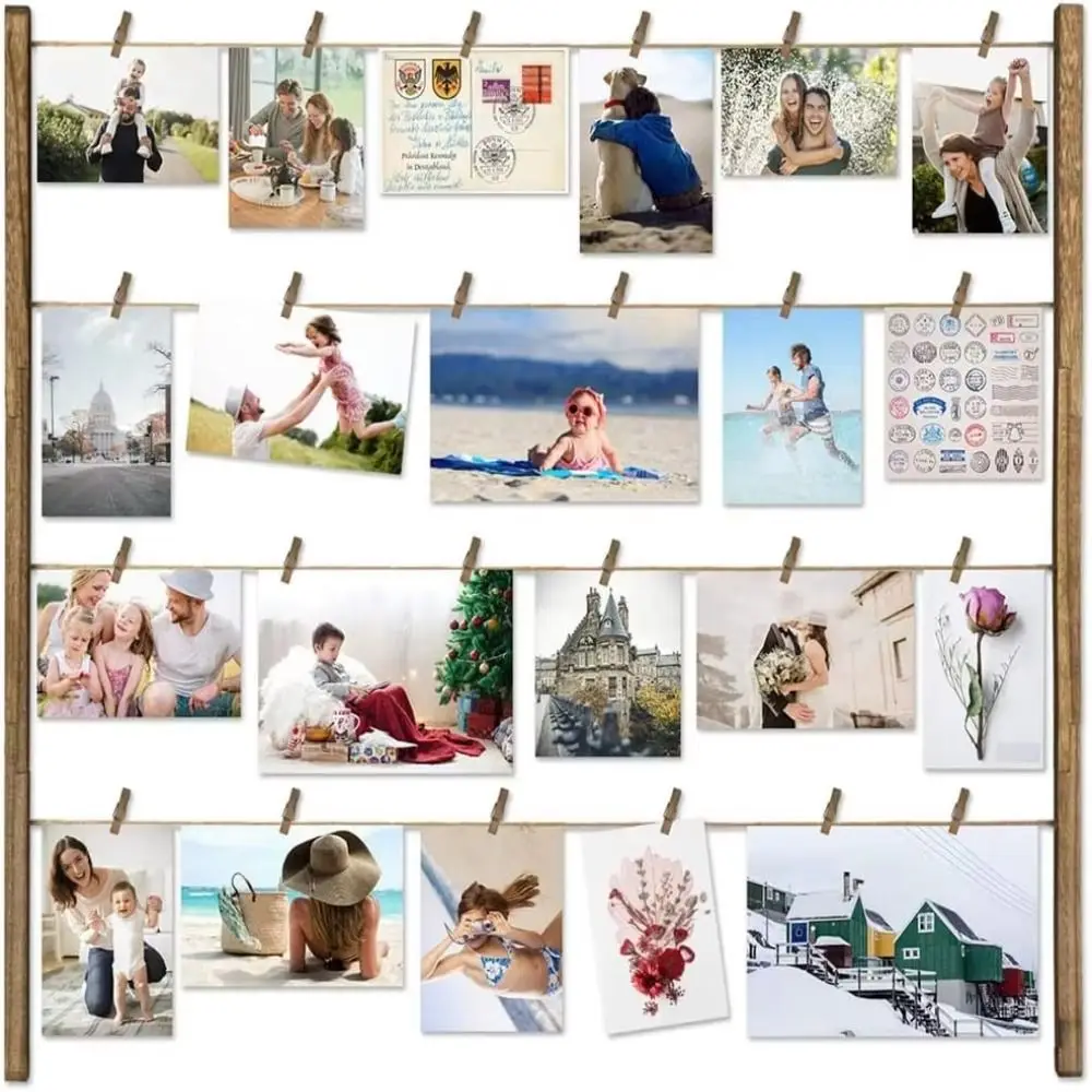 50/100pcs Durable Wooden Photo Clips Mini Reusable Memo Paper Peg Clothespin for Hanging Pictures Paper DIY Crafts