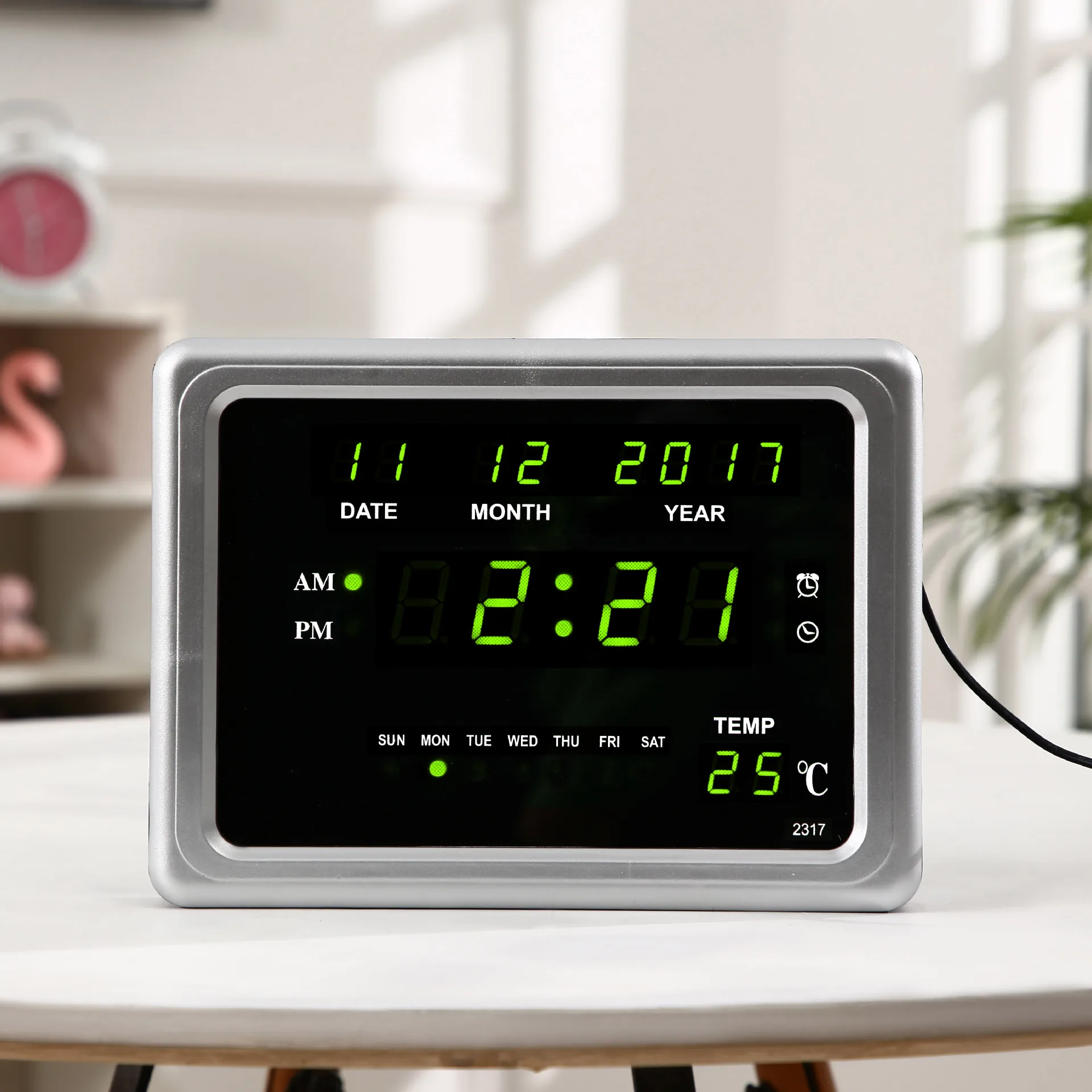 

Современные светодиодные цифровые настенные часы для новой гостиной, спальни, Amazon, прямые поставки с фабрики, электронный вечный календарь, настенный