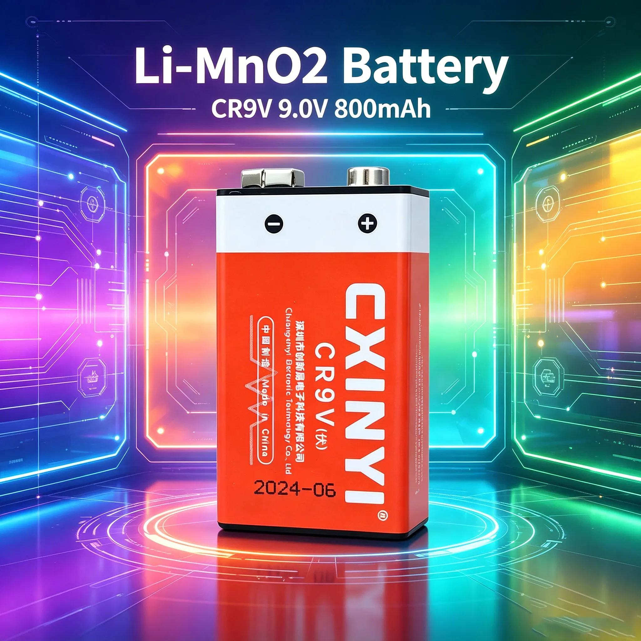 CXINYI CR9V Smoke Alarm Wireless Microphone Multimeter Temperature Gun Medical Equipment Li-MnO2 Battery 9.0V