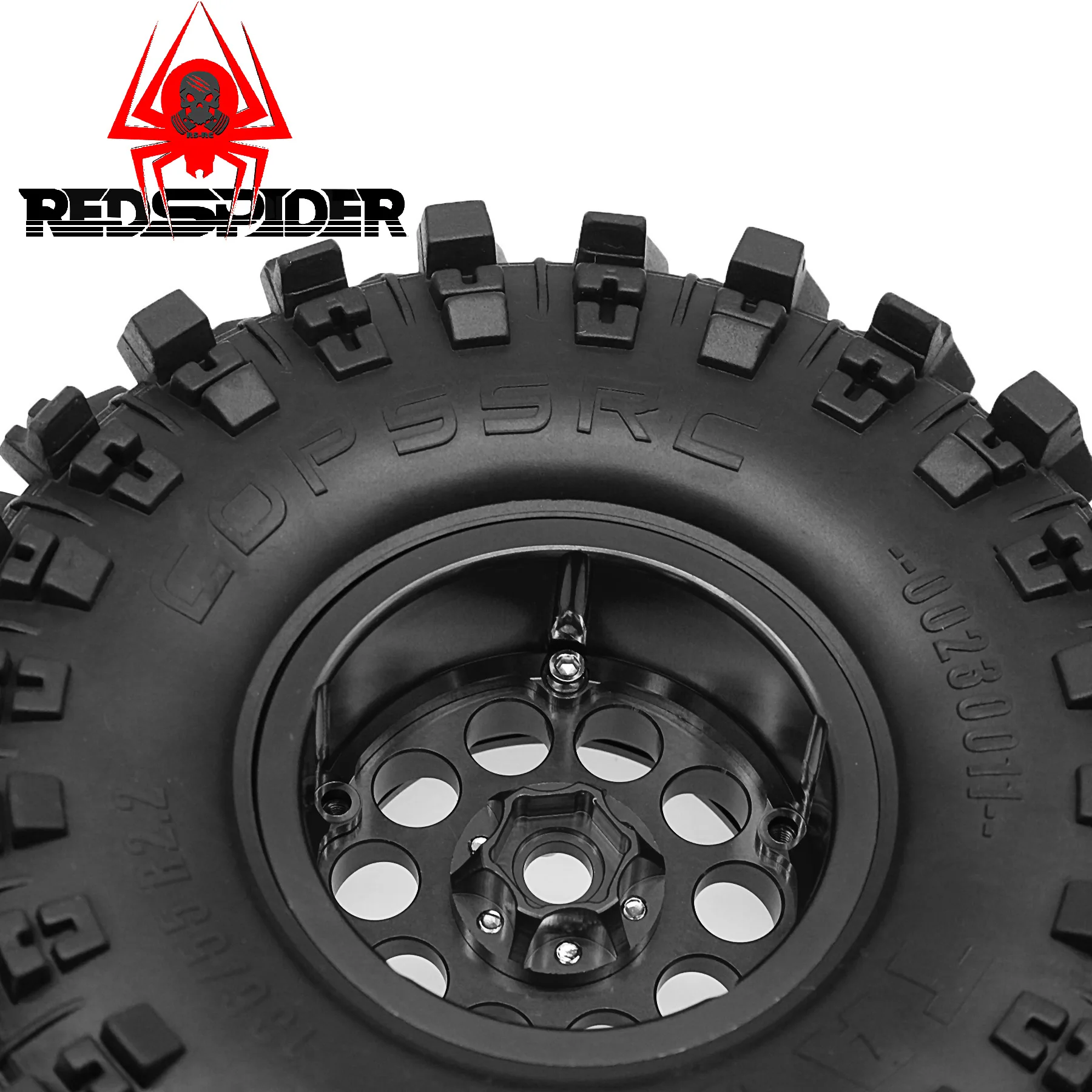 4PCS 2.2 ''Ruote Beadlock in metallo e pneumatici cingolati per 1:10 Crawler Car SCX10 90047 D90 TF2 CC01 TRX4 Gen8 Everest Gen7 Pro