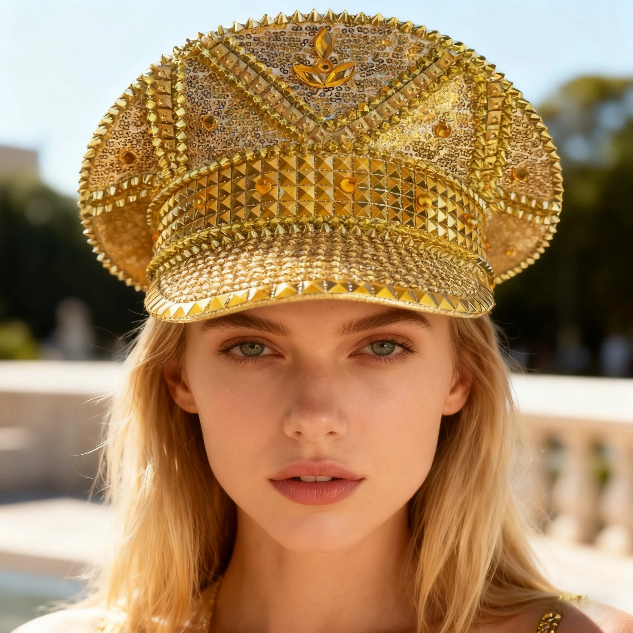 

Steampunk Captain Hat Rhinestone for Mardi Gras, Carnival, Rave Festivals Accessories ＆ Party Cap for Women & Men