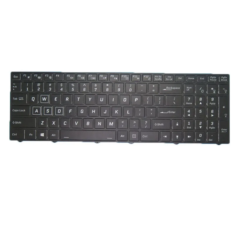YD Laptop LED PER KEY Backlit PA71EP6 Keyboard CVM17L23USJ4301 6-80-PA7E0-012-1 English US Black With Frame New