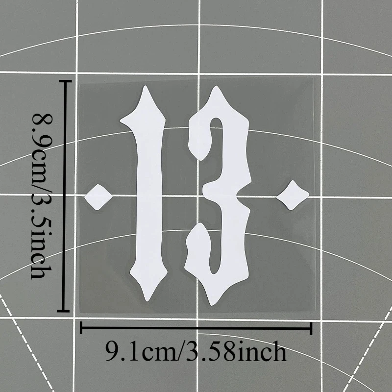 1PC Number 13 Motorcycle Stickers Waterproof for Motorbike Fuel Tank DIY Scooter Body Helmet Box Car Window Durable Vinyl Decals
