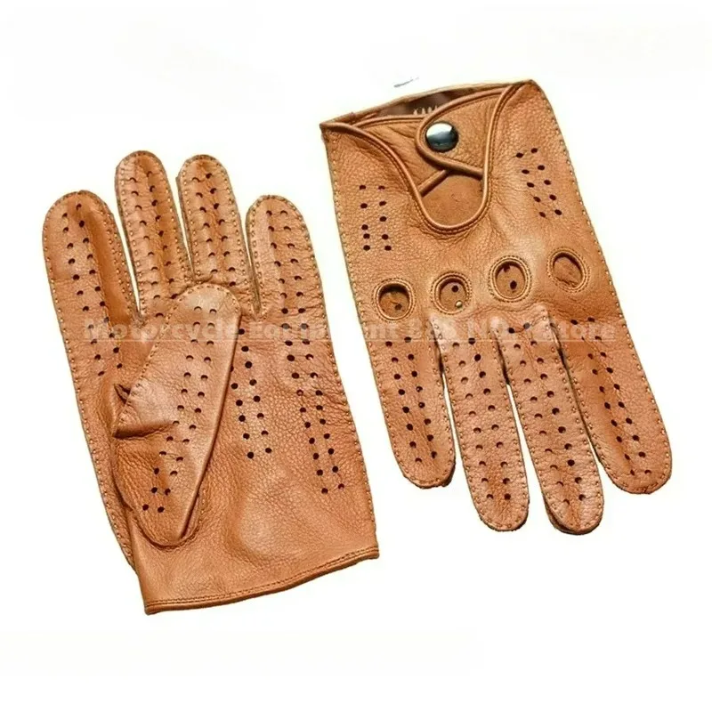 

Premium Sheepskin Leather Gloves - Unisex Breathable Driving & Motorcycle Gloves