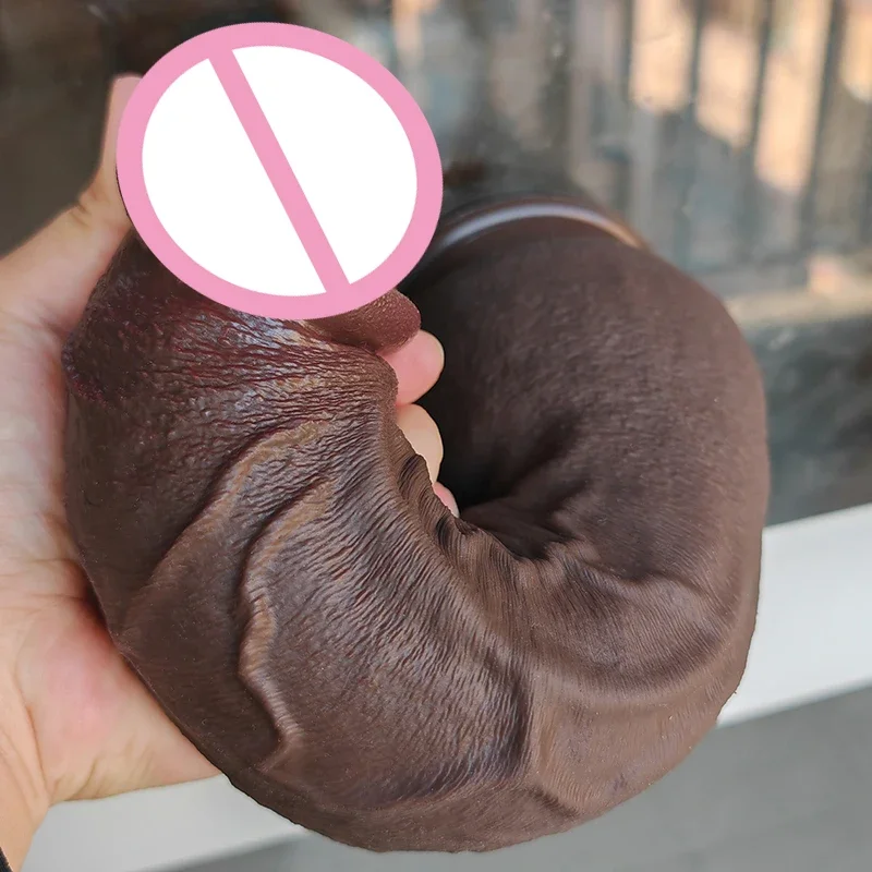 Coffee Realistic Big Silicone Dildo Women Erotic Anal Sex Toys Gay Soft Clitoris Vaginal Anal Penis Suction Dick Masturbators - view 3