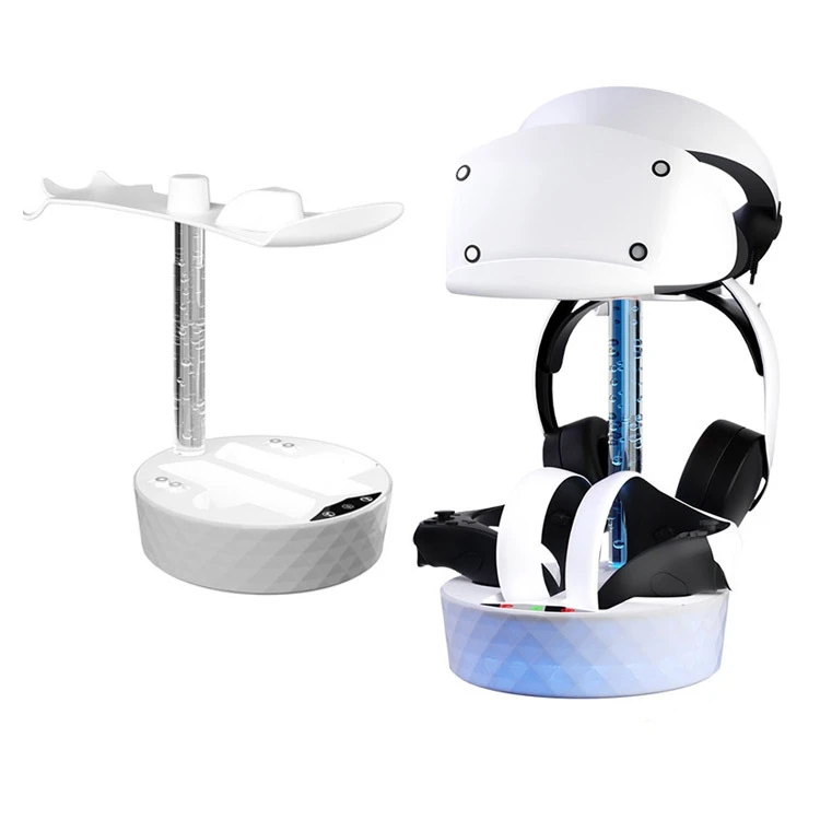 For PS5VR2 dazzling color charging organizer for PSVR2 handle magnetic seat charger dazzling color light can be stored glasses
