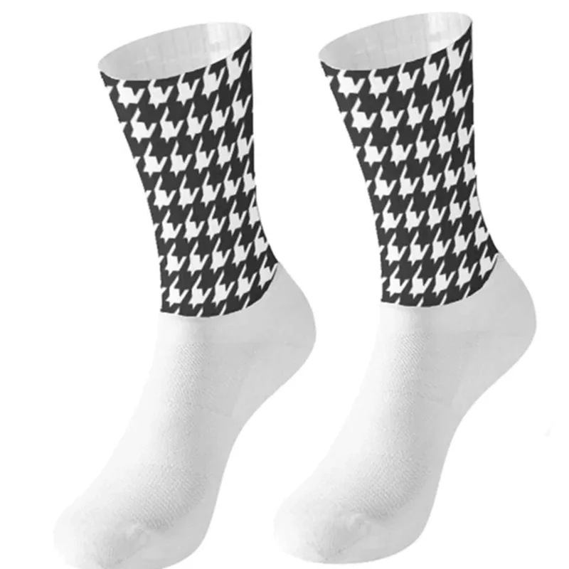 Calzini aerodinamici estivi in Silicone antiscivolo calzini da ciclismo Whiteline calzini da bici da corsa sportivi da bicicletta da uomo Calcetines