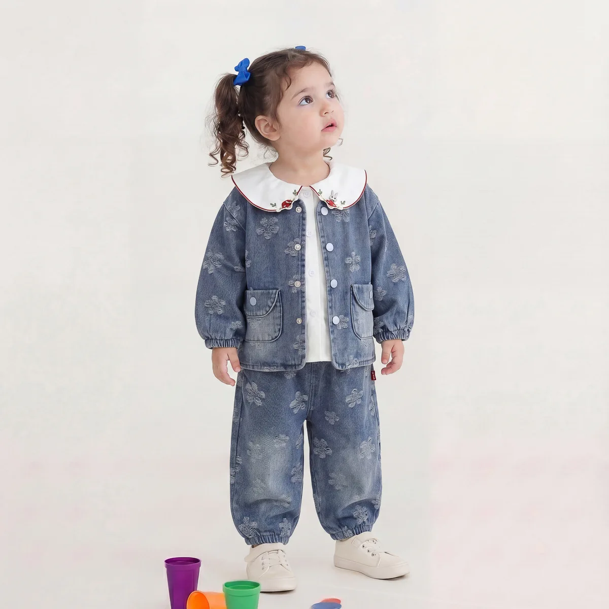 2026 Spring Autumn Girls Long Sleeve Whole Set Keep Out Cool Spring and Autumn Wind Loose Comfortable Cut Suitable for Daily